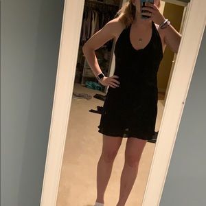 Black halter dress
